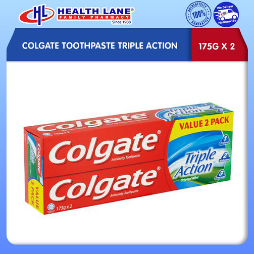 COLGATE TOOTHPASTE TRIPLE ACTION (175G X 2)